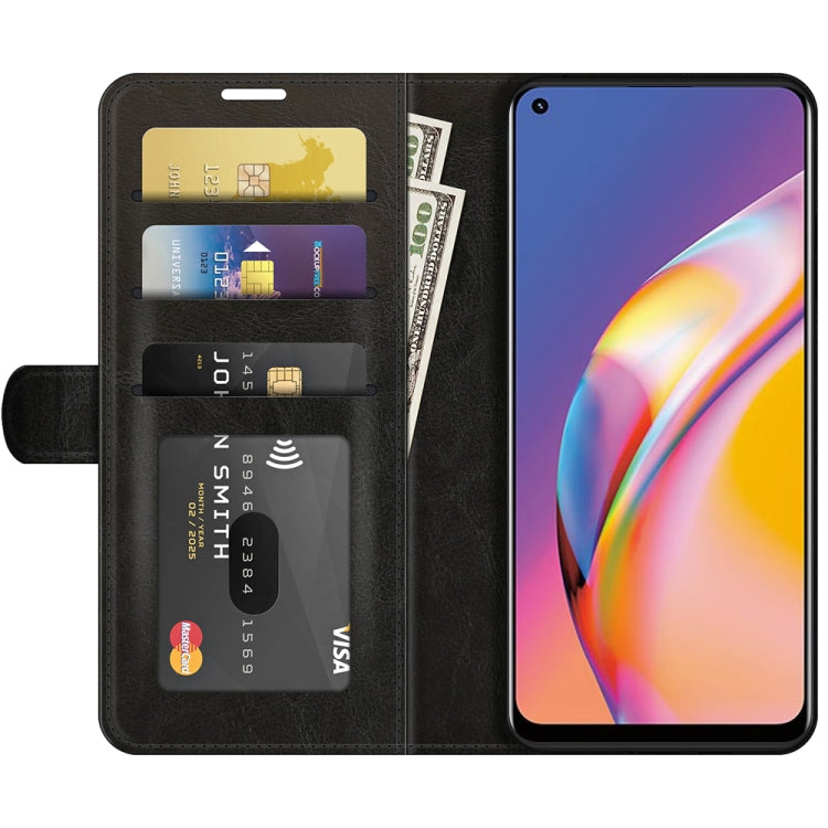 For OPPO A94 4G / F19 Pro / Reno5 Lite R64 Texture Single Horizontal Flip Protective Case with Holder & Card Slots & Wallet& Photo Frame
