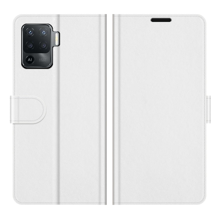 For OPPO A94 4G / F19 Pro / Reno5 Lite R64 Texture Single Horizontal Flip Protective Case with Holder & Card Slots & Wallet& Photo Frame