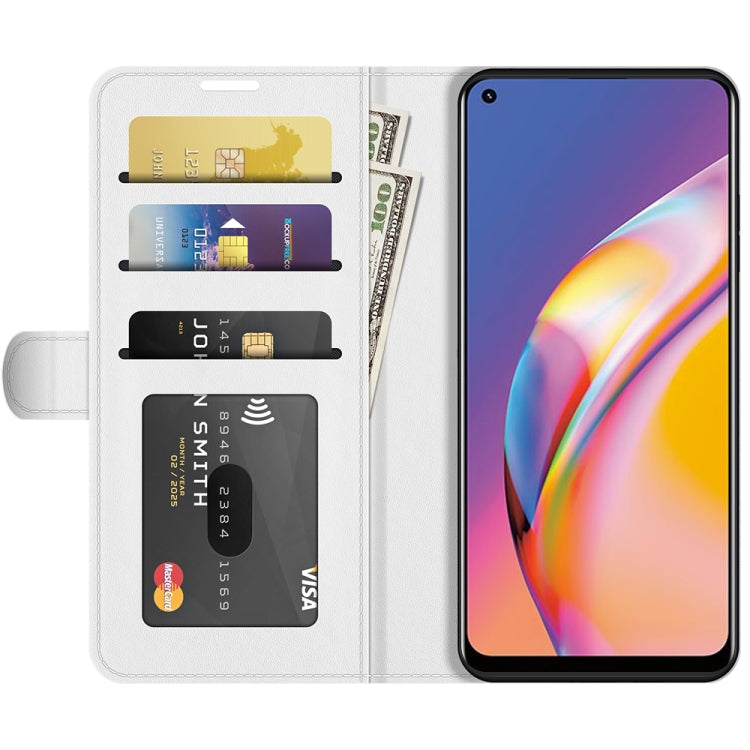 For OPPO A94 4G / F19 Pro / Reno5 Lite R64 Texture Single Horizontal Flip Protective Case with Holder & Card Slots & Wallet& Photo Frame