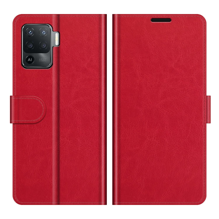 For OPPO A94 4G / F19 Pro / Reno5 Lite R64 Texture Single Horizontal Flip Protective Case with Holder & Card Slots & Wallet& Photo Frame