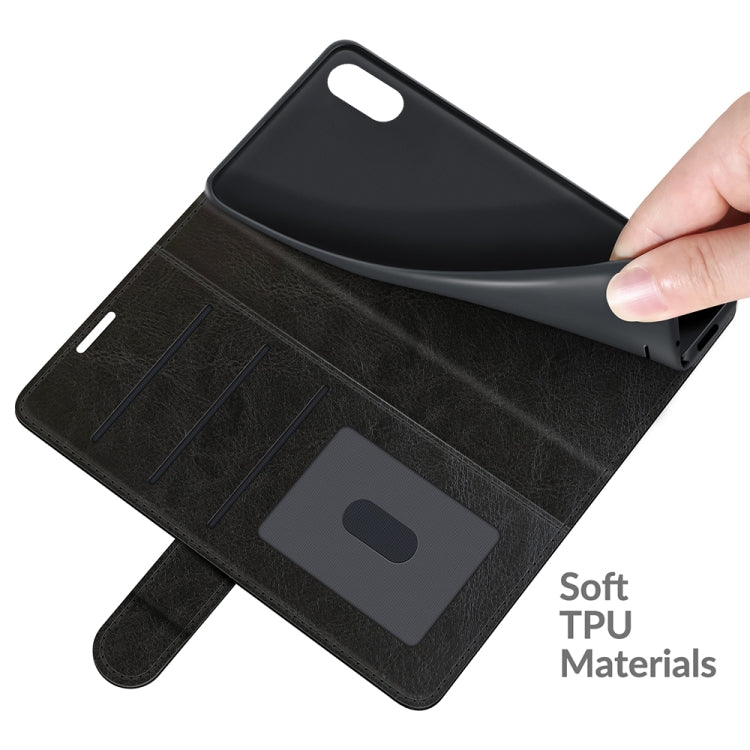 For WIKO Y51 R64 Texture Single Horizontal Flip Protective Case with Holder & Card Slots & Wallet& Photo Frame