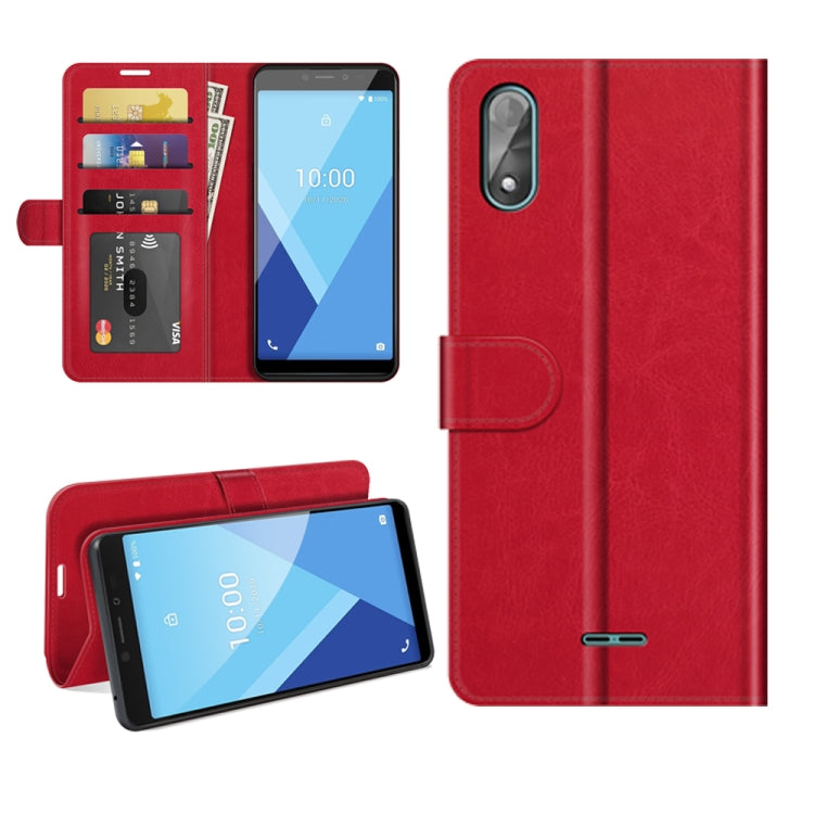 For WIKO Y51 R64 Texture Single Horizontal Flip Protective Case with Holder & Card Slots & Wallet& Photo Frame