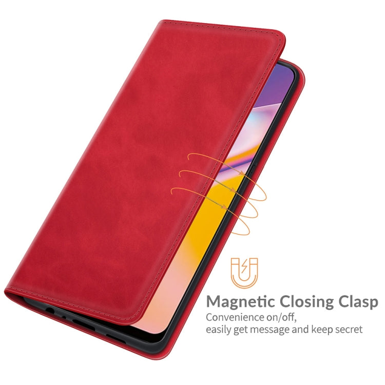 For OPPO A94 4G / F19 Pro / Reno5 Lite Retro-skin Business Magnetic Suction Leather Case with Holder & Card Slots & Wallet