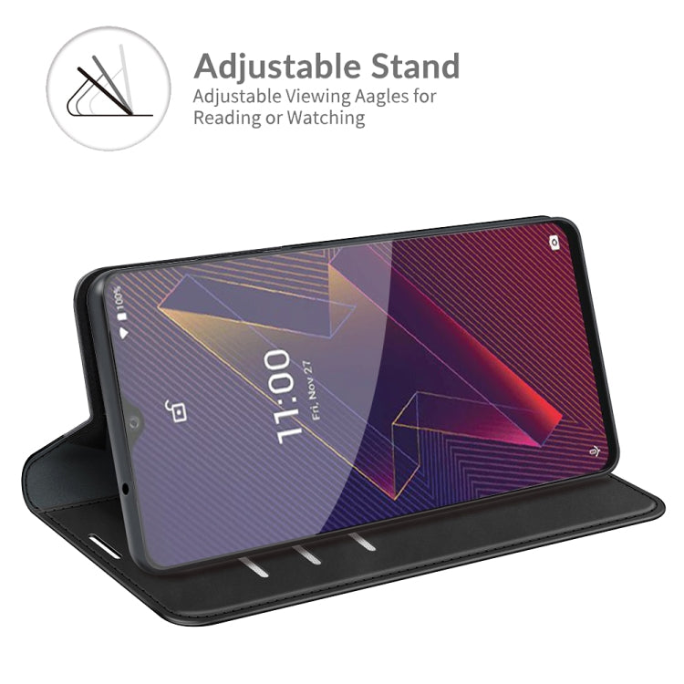 For Wiko Power U20 Retro-skin Business Magnetic Suction Leather Case with Holder & Card Slots & Wallet