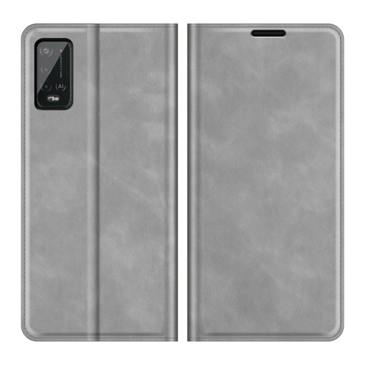 For Wiko Power U20 Retro-skin Business Magnetic Suction Leather Case with Holder & Card Slots & Wallet