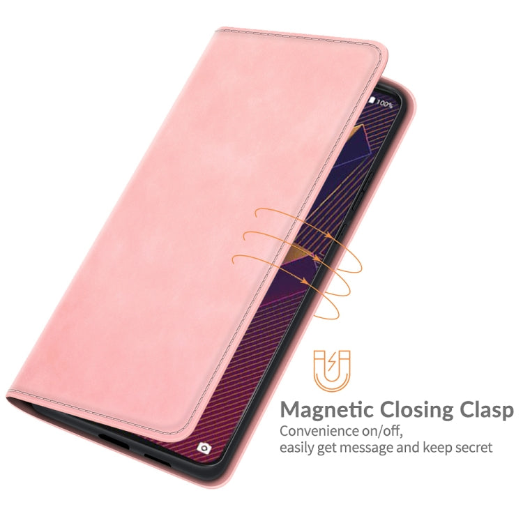 For Wiko Power U20 Retro-skin Business Magnetic Suction Leather Case with Holder & Card Slots & Wallet