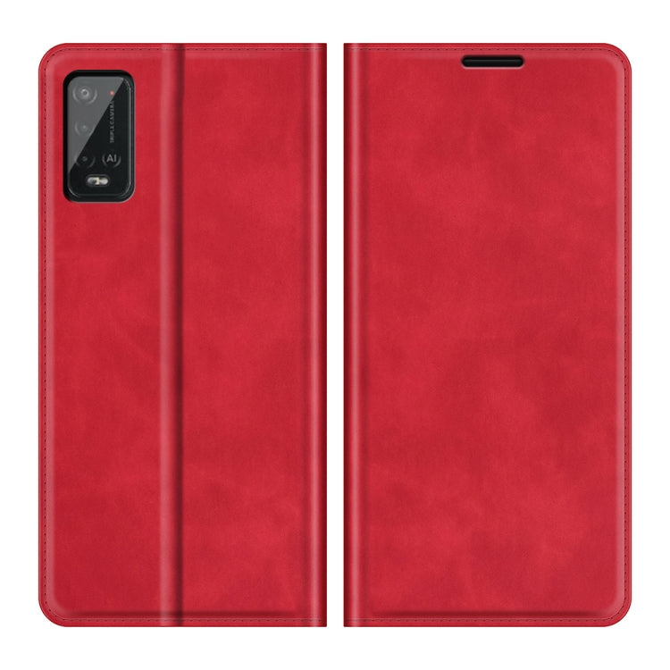 For Wiko Power U20 Retro-skin Business Magnetic Suction Leather Case with Holder & Card Slots & Wallet