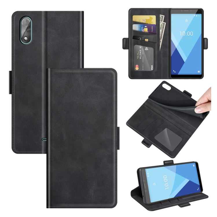 For Wiko Y51 Dual-side Magnetic Buckle Horizontal Flip Leather Case with Holder & Card Slots & Wallet