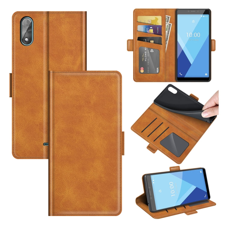 For Wiko Y51 Dual-side Magnetic Buckle Horizontal Flip Leather Case with Holder & Card Slots & Wallet