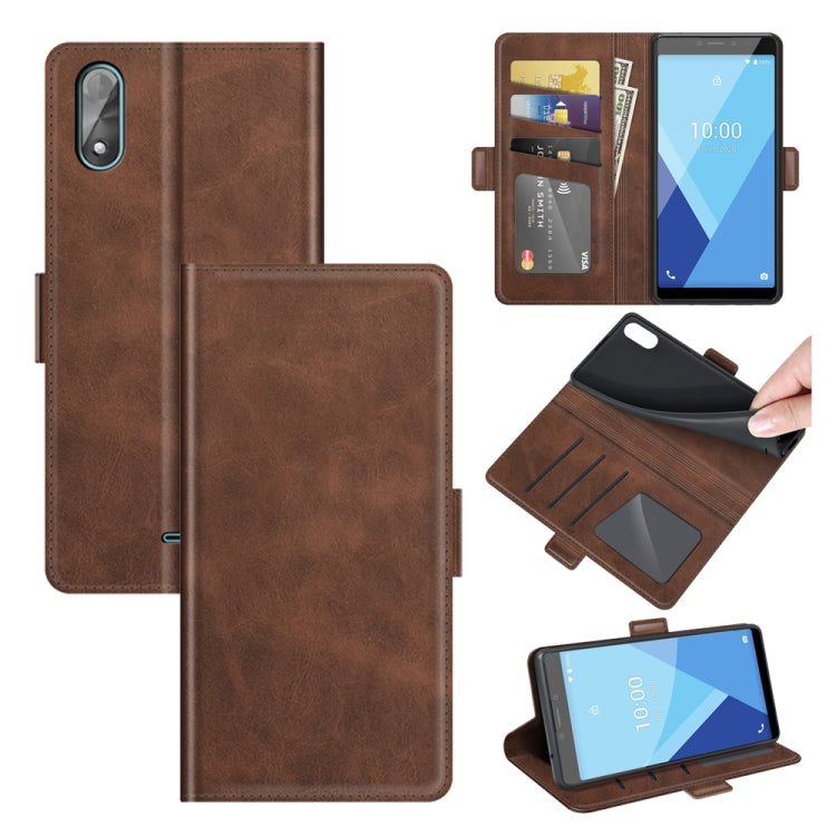 For Wiko Y51 Dual-side Magnetic Buckle Horizontal Flip Leather Case with Holder & Card Slots & Wallet