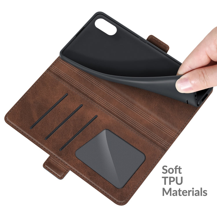 For Wiko Y51 Dual-side Magnetic Buckle Horizontal Flip Leather Case with Holder & Card Slots & Wallet