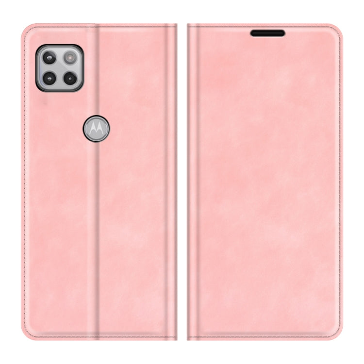 For Motorola Moto One 5G Ace Retro-skin Business Magnetic Suction Leather Case with Holder & Card Slots & Wallet