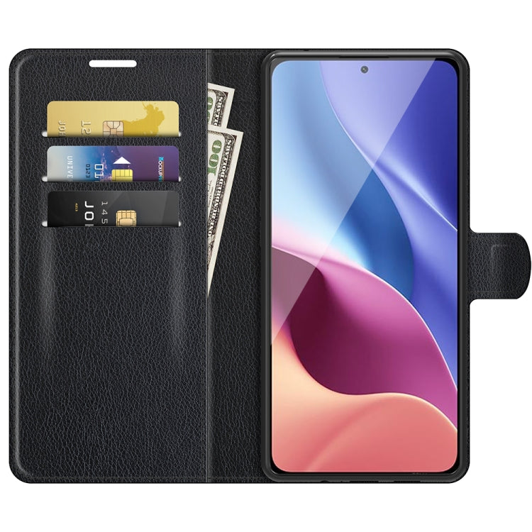 For Xiaomi Redmi K40 / K40 Pro / Poco F3 / Mi 11i Litchi Texture Horizontal Flip Protective Case with Holder & Card Slots & Wallet