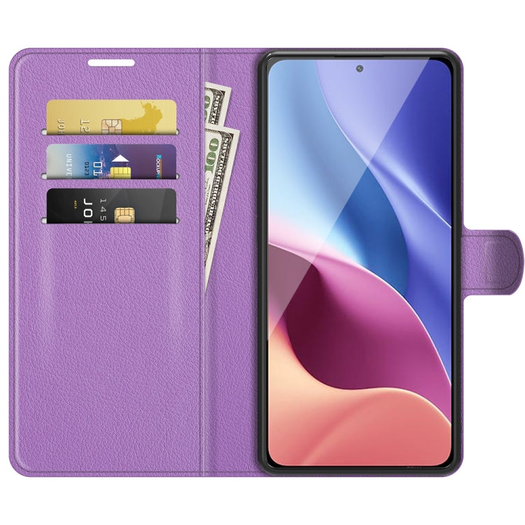 For Xiaomi Redmi K40 / K40 Pro / Poco F3 / Mi 11i Litchi Texture Horizontal Flip Protective Case with Holder & Card Slots & Wallet
