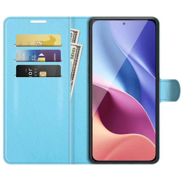 For Xiaomi Redmi K40 / K40 Pro / Poco F3 / Mi 11i Litchi Texture Horizontal Flip Protective Case with Holder & Card Slots & Wallet
