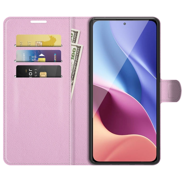 For Xiaomi Redmi K40 / K40 Pro / Poco F3 / Mi 11i Litchi Texture Horizontal Flip Protective Case with Holder & Card Slots & Wallet