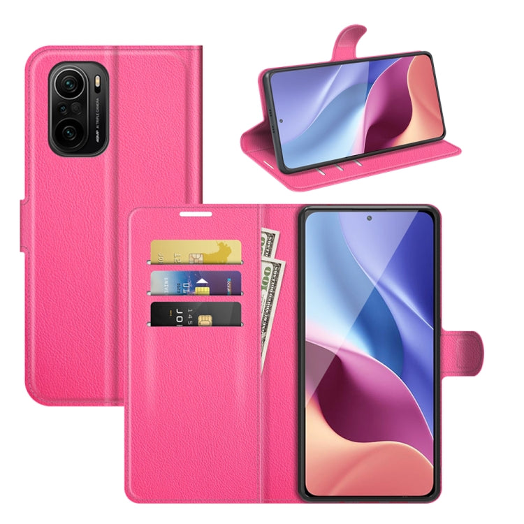For Xiaomi Redmi K40 / K40 Pro / Poco F3 / Mi 11i Litchi Texture Horizontal Flip Protective Case with Holder & Card Slots & Wallet