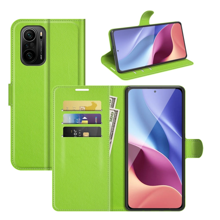 For Xiaomi Redmi K40 / K40 Pro / Poco F3 / Mi 11i Litchi Texture Horizontal Flip Protective Case with Holder & Card Slots & Wallet