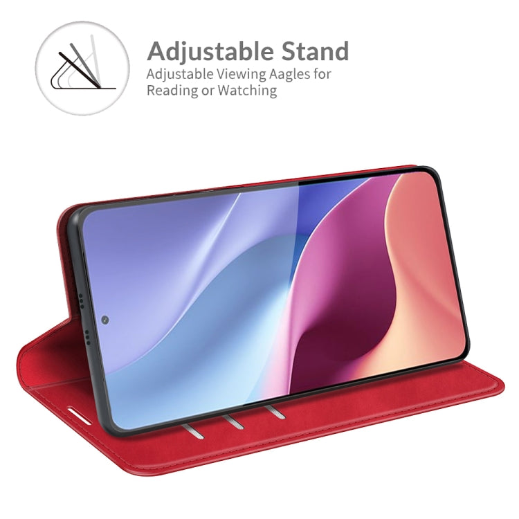 For Xiaomi Redmi K40 / K40 Pro / Poco F3 / Mi 11i Retro-skin Business Magnetic Suction Leather Case with Holder & Card Slots & Wallet