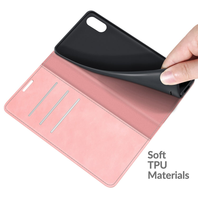 For Wiko Y51 Retro-skin Business Magnetic Suction Leather Case with Holder & Card Slots & Wallet