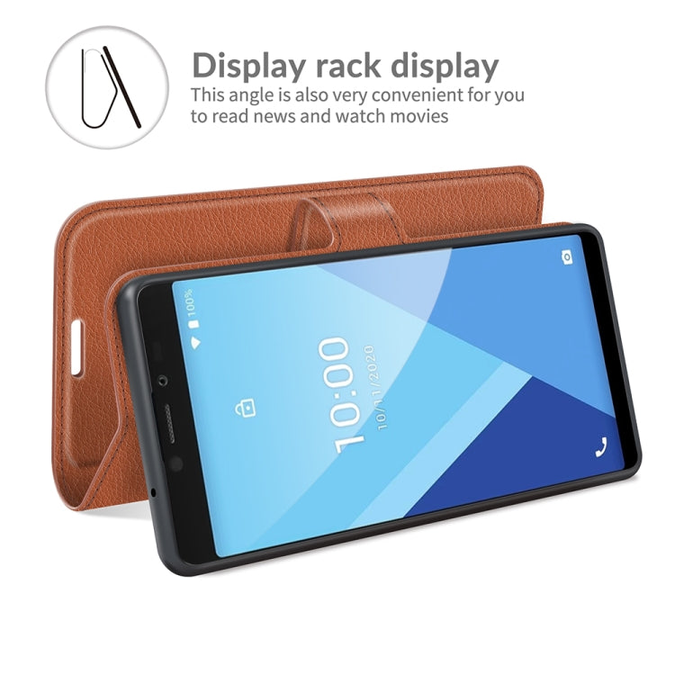 For Wiko Y51 Litchi Texture Horizontal Flip Protective Case with Holder & Card Slots & Wallet