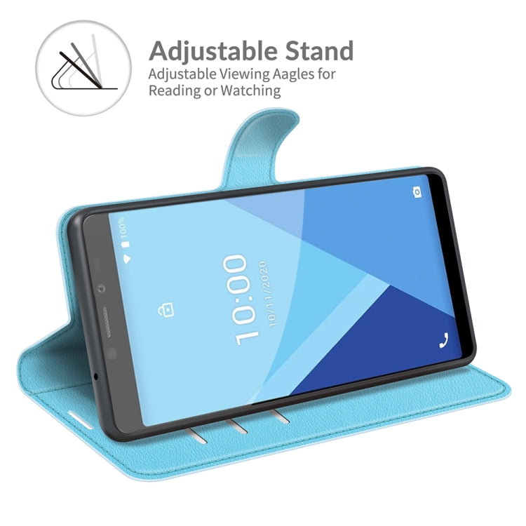 For Wiko Y51 Litchi Texture Horizontal Flip Protective Case with Holder & Card Slots & Wallet