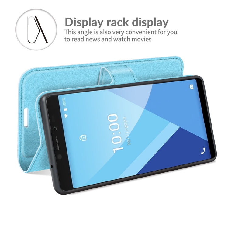 For Wiko Y51 Litchi Texture Horizontal Flip Protective Case with Holder & Card Slots & Wallet