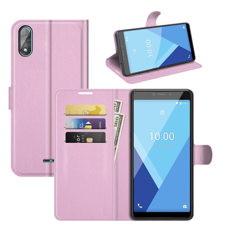 For Wiko Y51 Litchi Texture Horizontal Flip Protective Case with Holder & Card Slots & Wallet