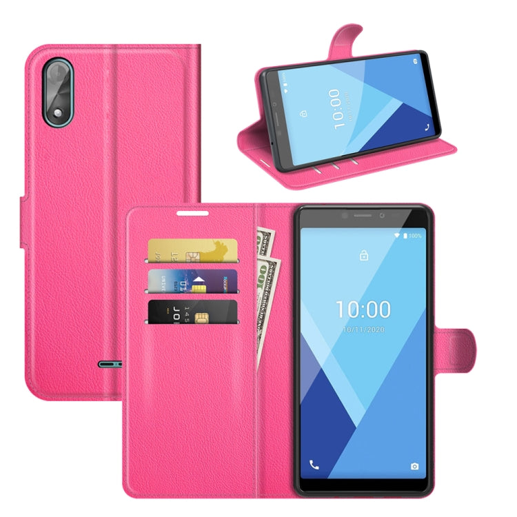 For Wiko Y51 Litchi Texture Horizontal Flip Protective Case with Holder & Card Slots & Wallet