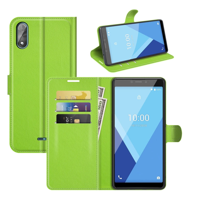 For Wiko Y51 Litchi Texture Horizontal Flip Protective Case with Holder & Card Slots & Wallet