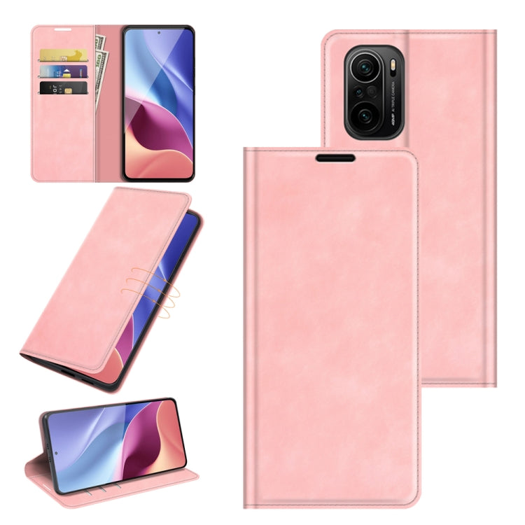 For Xiaomi Redmi K40 Pro / K40 / Poco F3 / Mi 11i Retro-skin Business Magnetic Suction Leather Case with Holder & Card Slots & Wallet