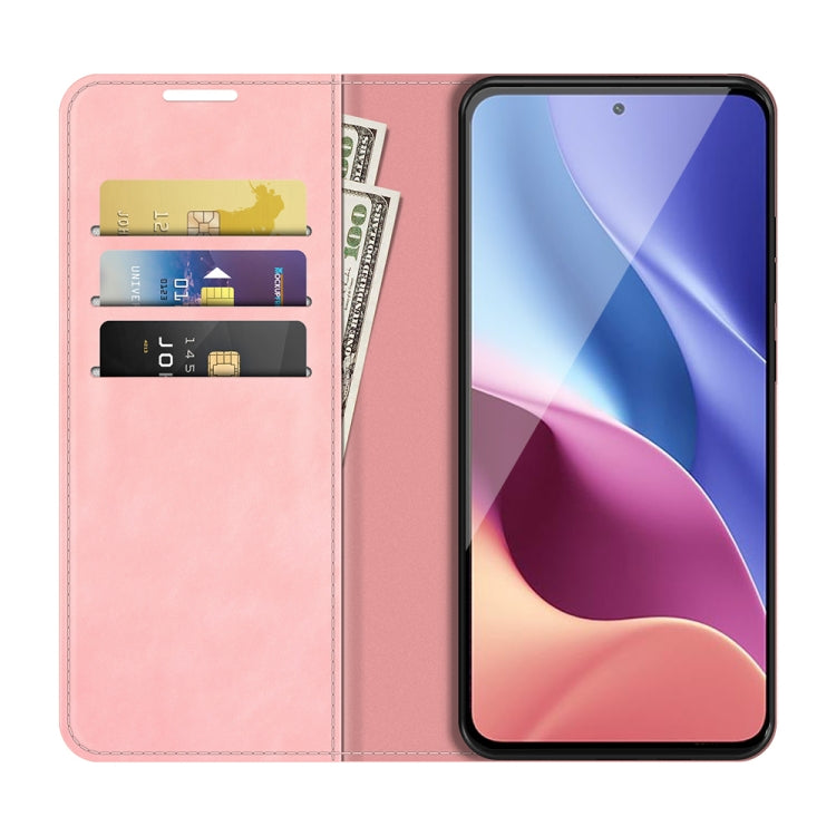 For Xiaomi Redmi K40 Pro / K40 / Poco F3 / Mi 11i Retro-skin Business Magnetic Suction Leather Case with Holder & Card Slots & Wallet