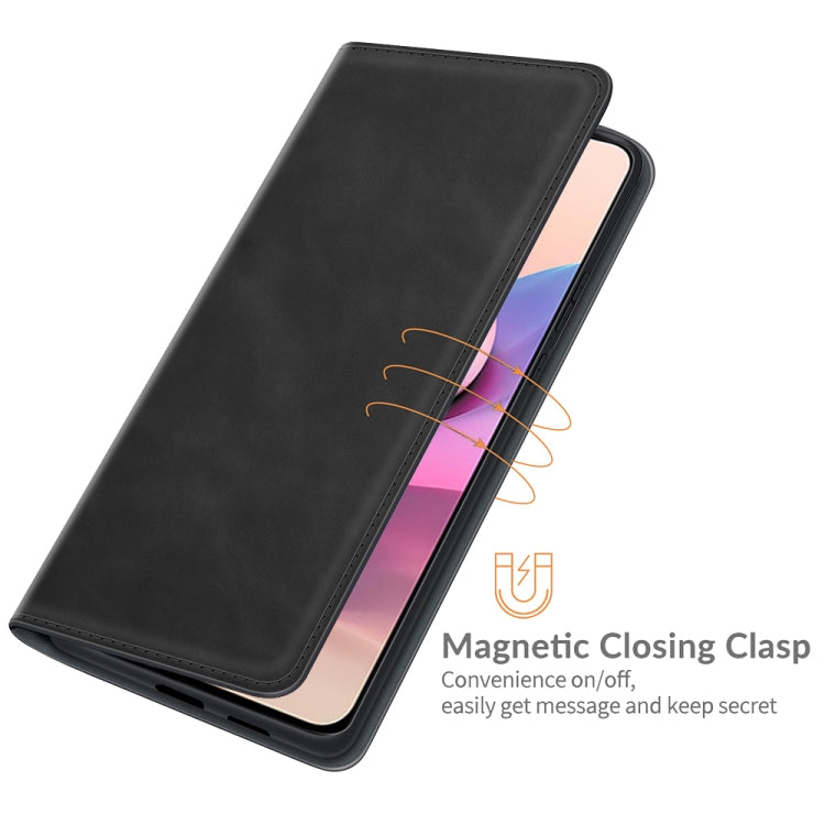 For Xiaomi Redmi Note 10 4G / Note 10S Retro-skin Business Magnetic Suction Leather Case with Holder & Card Slots & Wallet