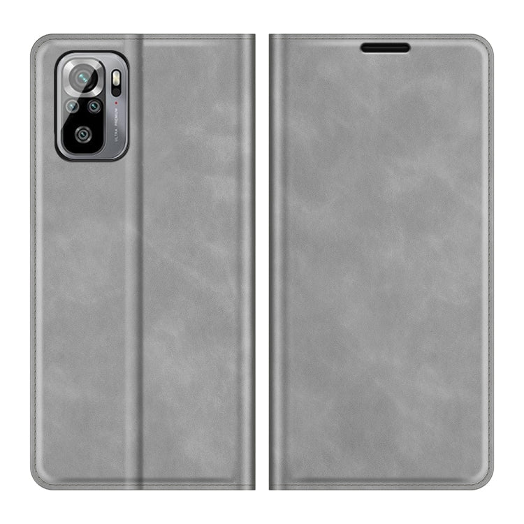 For Xiaomi Redmi Note 10 4G / Note 10S Retro-skin Business Magnetic Suction Leather Case with Holder & Card Slots & Wallet