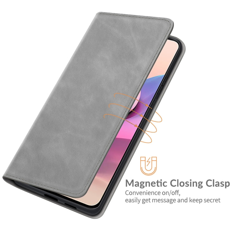 For Xiaomi Redmi Note 10 4G / Note 10S Retro-skin Business Magnetic Suction Leather Case with Holder & Card Slots & Wallet