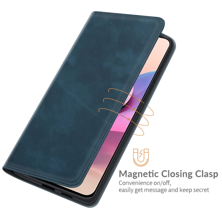 For Xiaomi Redmi Note 10 4G / Note 10S Retro-skin Business Magnetic Suction Leather Case with Holder & Card Slots & Wallet