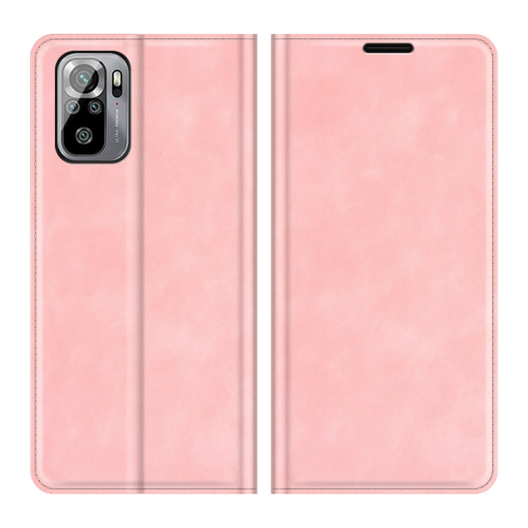 For Xiaomi Redmi Note 10 4G / Note 10S Retro-skin Business Magnetic Suction Leather Case with Holder & Card Slots & Wallet