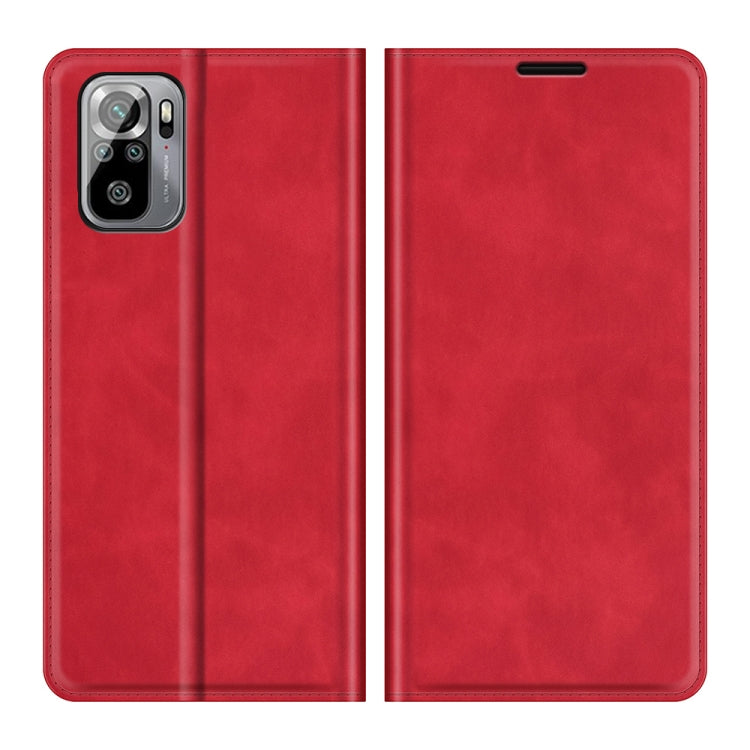 For Xiaomi Redmi Note 10 4G / Note 10S Retro-skin Business Magnetic Suction Leather Case with Holder & Card Slots & Wallet