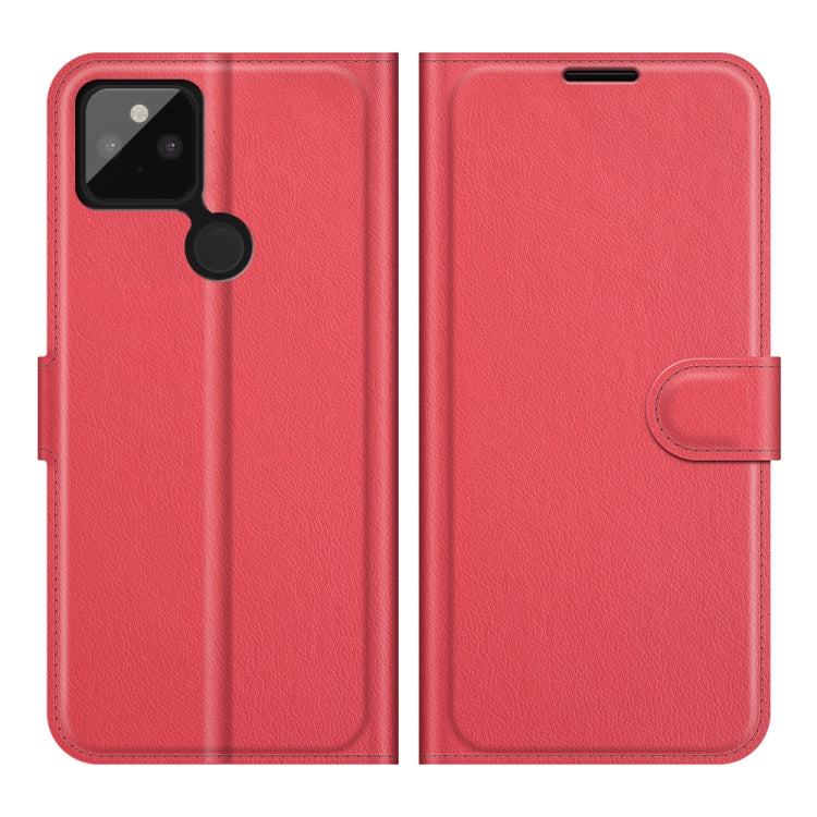 For Google Pixel 5A 5G Litchi Texture Horizontal Flip Protective Case with Holder & Card Slots & Wallet
