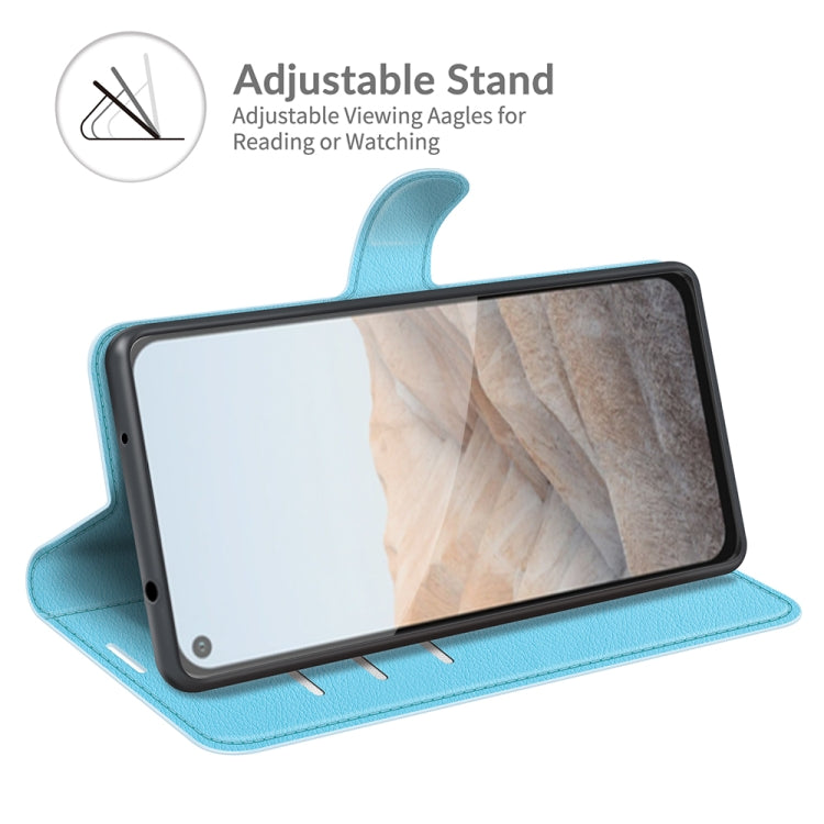 For Google Pixel 5A 5G Litchi Texture Horizontal Flip Protective Case with Holder & Card Slots & Wallet