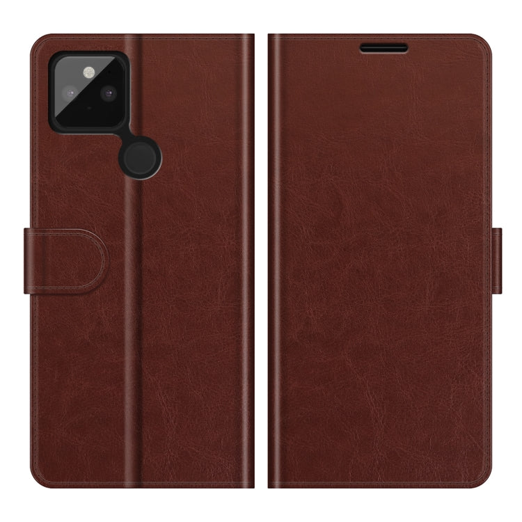 For Google Pixel 5A 5G R64 Texture Single Horizontal Flip Protective Case with Holder & Card Slots & Wallet& Photo Frame