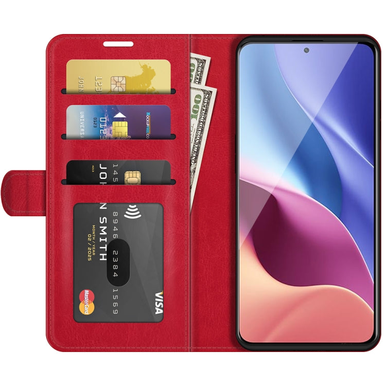 For Xiaomi Redmi K40 Pro / K40 / Poco F3 / Mi 11i R64 Texture Single Horizontal Flip Protective Case with Holder & Card Slots & Wallet& Photo Frame
