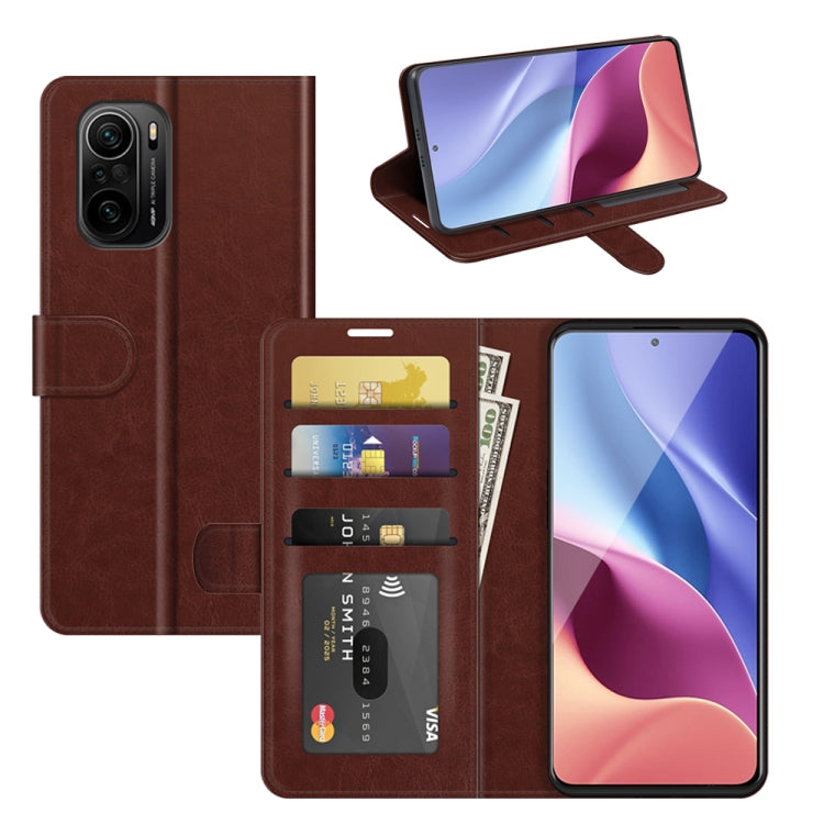 For Xiaomi Redmi K40 Pro / K40 / Poco F3 / Mi 11i R64 Texture Single Horizontal Flip Protective Case with Holder & Card Slots & Wallet& Photo Frame