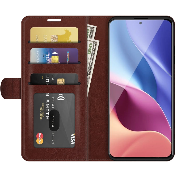 For Xiaomi Redmi K40 Pro / K40 / Poco F3 / Mi 11i R64 Texture Single Horizontal Flip Protective Case with Holder & Card Slots & Wallet& Photo Frame