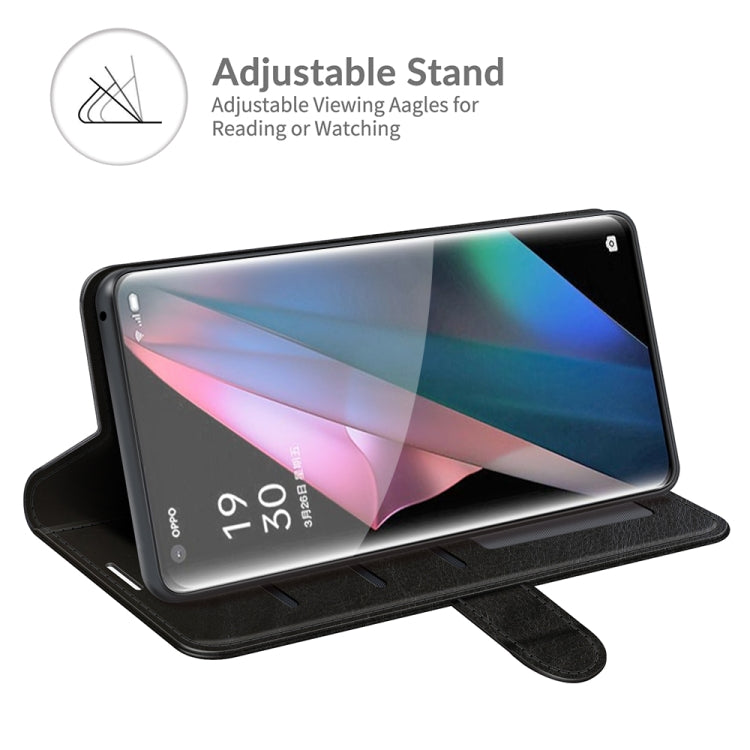 For OPPO Find X3 Pro / Find X3 R64 Texture Single Horizontal Flip Protective Case with Holder & Card Slots & Wallet& Photo Frame