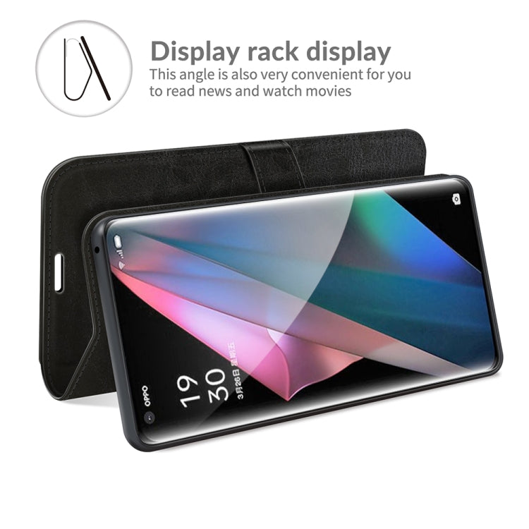 For OPPO Find X3 Pro / Find X3 R64 Texture Single Horizontal Flip Protective Case with Holder & Card Slots & Wallet& Photo Frame