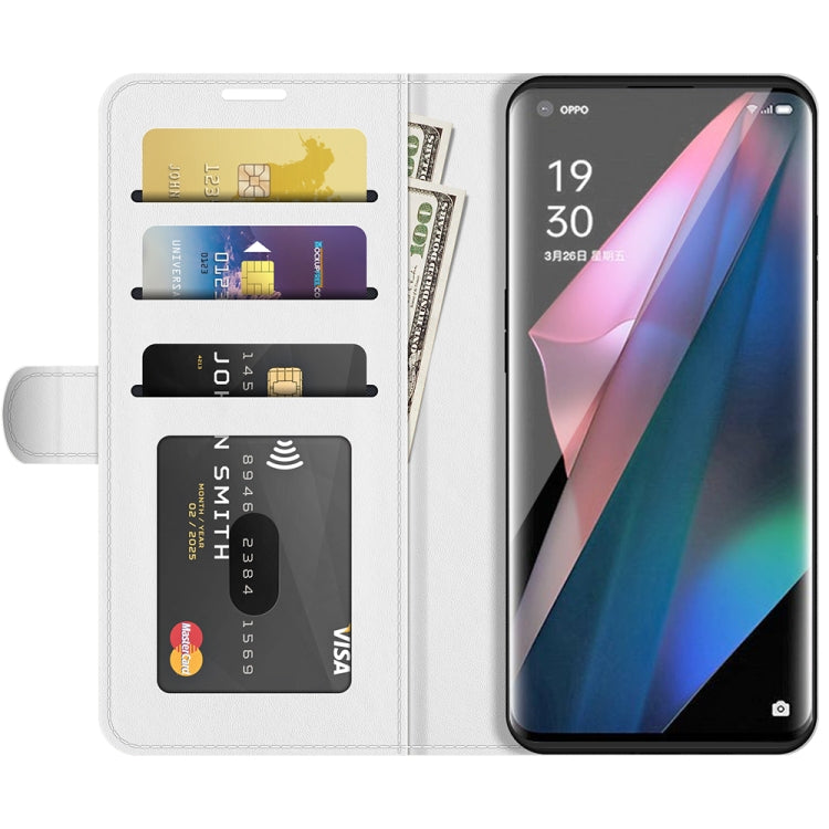 For OPPO Find X3 Pro / Find X3 R64 Texture Single Horizontal Flip Protective Case with Holder & Card Slots & Wallet& Photo Frame