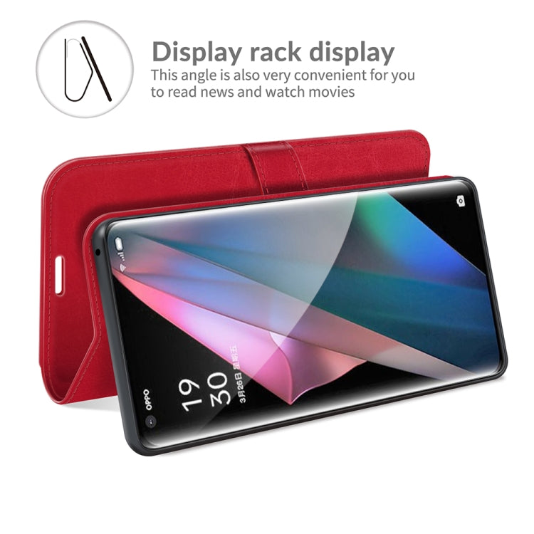 For OPPO Find X3 Pro / Find X3 R64 Texture Single Horizontal Flip Protective Case with Holder & Card Slots & Wallet& Photo Frame