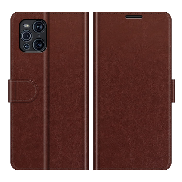 For OPPO Find X3 Pro / Find X3 R64 Texture Single Horizontal Flip Protective Case with Holder & Card Slots & Wallet& Photo Frame