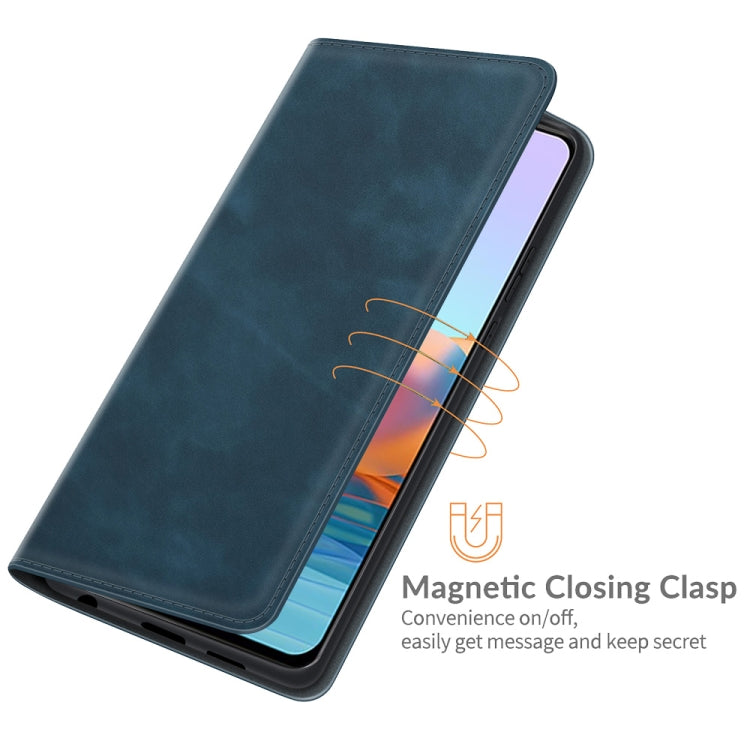 For Xiaomi Redmi Note 10 Pro / Note 10 Pro Max Retro-skin Business Magnetic Suction Leather Case with Holder & Card Slots & Wallet